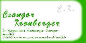 csongor kronberger business card